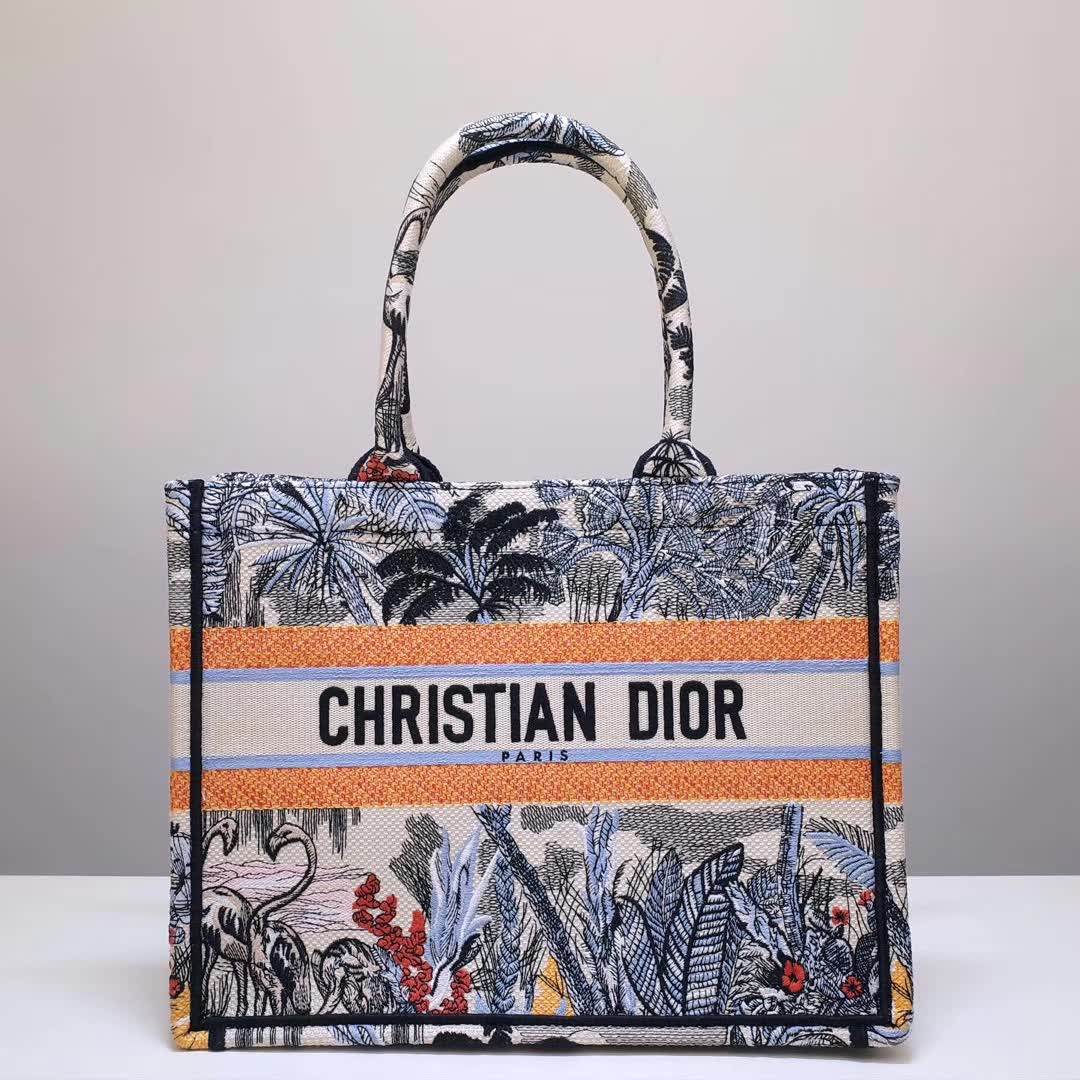 dior·book totec刺绣托特包小号:37*28*16cm:大号:41