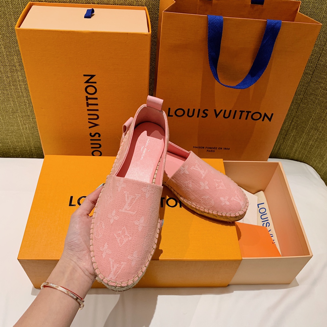 louis vuitton·牛仔面料经典渔夫鞋鞋size:35-40码