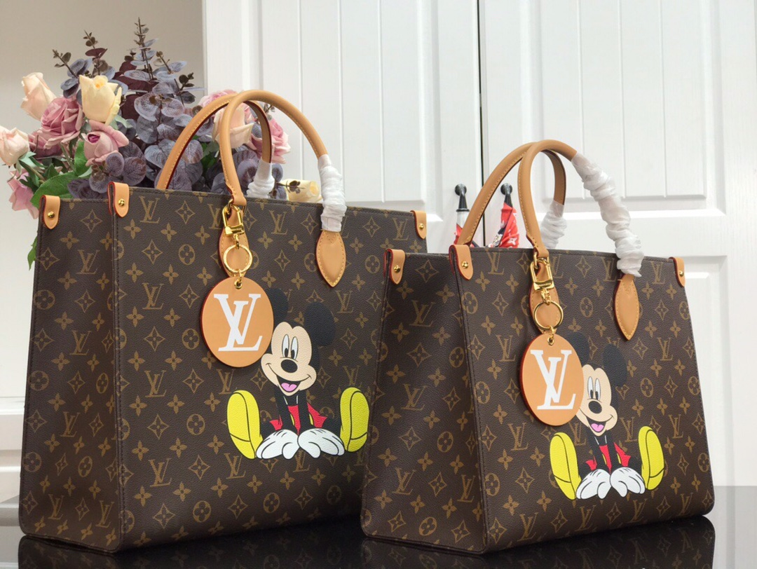 louis vuitton·老花米奇onthego手袋小号34cm/大号41