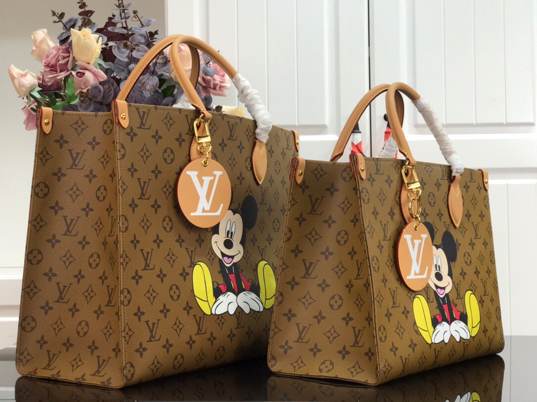 louis vuitton·老花米奇onthego手袋小号34cm/大号41