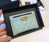 Chanel ·粒紋牛皮菱格卡包; Size:11cm