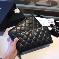 Chanel·小羊皮CF拉鏈長錢夾Size:19cm