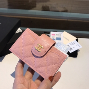 Chanel·魚子醬牛皮多層風琴卡包4色Size:11*8cm