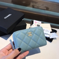 Chanel·細顆粒牛皮多隔層拉鏈卡包Size:11*7cm