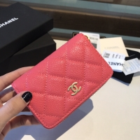 Chanel·細顆粒牛皮多隔層拉鏈卡包Size:11*7cm