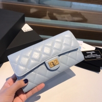 Chanel·手抓紋胎牛皮2折長錢夾Size:19*10cm