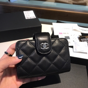 Chanel·羊皮/魚子醬牛皮多層風琴卡包Size:11*8cm