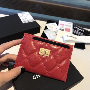 Chanel·粒紋牛皮/小羊皮菱格卡夾4色Size:11cm