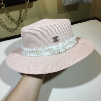 Chanel·珍珠蕾絲花邊遮陽帽4色