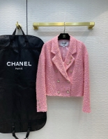 Chanel·香奶奶帥氣雙排扣落肩外套單色3碼