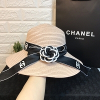 Chanel·山茶花飄帶大草帽