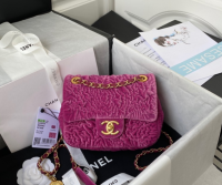Chanel·天鵝絨山茶花方胖子3色小號19cm/大號23cm