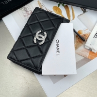 Chanel·經典L型水鉆拉鏈卡包Size:8.5*13*2cm