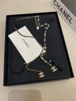 Chanel·Y型穿皮流蘇項鏈