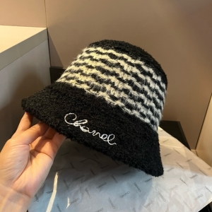Chanel·經典羊羔毛漁夫帽頭圍57cm