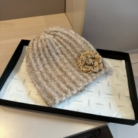 Chanel·山茶花針織毛線帽